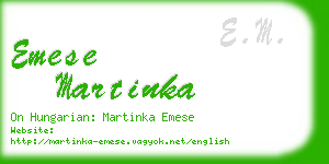 emese martinka business card